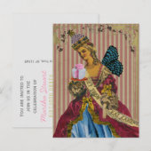 Laat ze taart eten ~ ansichtkaarten / uitnodiginge uitnodiging briefkaart (Voorkant / Achterkant)