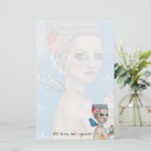 Laat ze taart eten briefpapier (Staand voorkant)