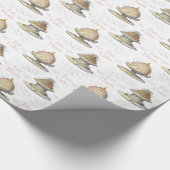 Laat ze taart eten  Franse huwelijksverjaardag Cadeaupapier (Hoek)