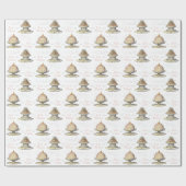 Laat ze taart eten  Franse huwelijksverjaardag Cadeaupapier (Vlak)