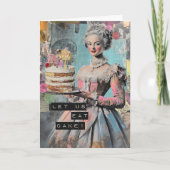 Laat ze taart eten - gepersonaliseerde verjaardags kaart (Voorkant)