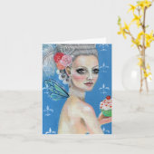 Laat ze taart eten kaart (Gele Bloem)