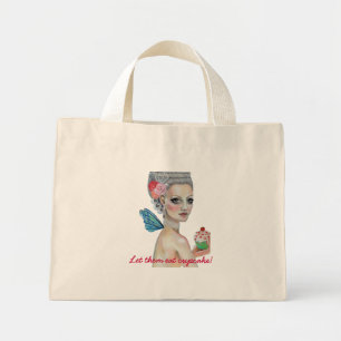 Laat ze taart eten, laat ze cupcake eten. mini tote bag