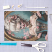 Laat ze taart eten Marie Antoinette Decoupage papi Tissuepapier (Craft)
