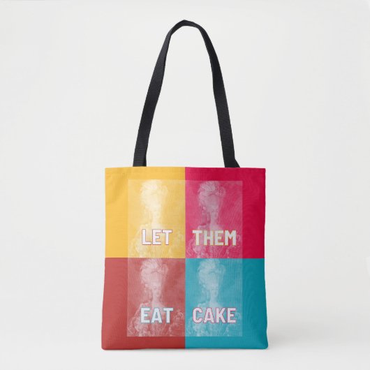 "Laat ze taart eten": Marie Antoinette (pop kunst) Tote Bag (Voorkant)