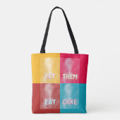 "Laat ze taart eten": Marie Antoinette (pop kunst) Tote Bag (Achterkant)