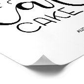 Laat ze taart eten - met letters - gepersonaliseer poster (Hoek)