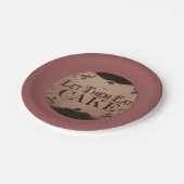 Laat ze taart eten papieren bordje (Gekanteld)