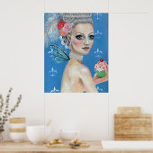 Laat ze taart eten poster (Keuken)