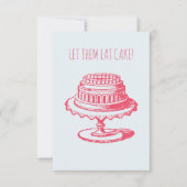 Laat ze taart verjaardagsfeestje uitnodigingen ete (Voorkant)