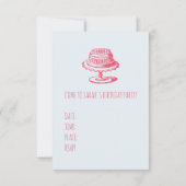 Laat ze taart verjaardagsfeestje uitnodigingen ete (Achterkant)