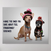 Laat ze zich opvallend verdoezelend voelen. poster (Voorkant)