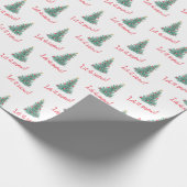 Laat zijn sneeuwkerstboom  script cadeaupapier (Hoek)