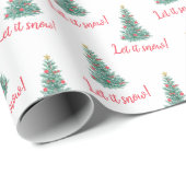 Laat zijn sneeuwkerstboom  script cadeaupapier (Rol Hoek)