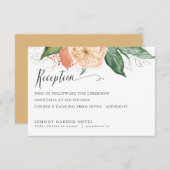 Laat zomergroen blad Groen chic  TROUWERIJ RECEPTI Informatiekaartje (Voorkant / Achterkant)