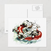 Laat zwemmen briefkaart (Voorkant / Achterkant)