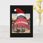 LAA'TS GAAN BRANDON! FUNNY KERST VROUW MET GROOT A KAART (Gele Bloem)