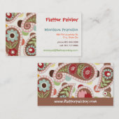 Laatst Paisley - Roze - Visitekaartje (Voorkant / Achterkant)