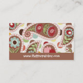 Laatst Paisley - Roze - Visitekaartje (Achterkant)
