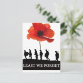 LAATST VERGETEN WE SOLDATEN MARCHEREN BRIEFKAART (Staand voorkant)