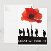 LAATST VERGETEN WE SOLDATEN MARCHEREN BRIEFKAART (Voorkant / Achterkant)