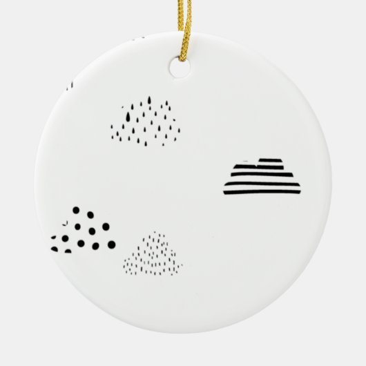 Laatste aangepaste tekst logo keramische Ornament (Voorkant)
