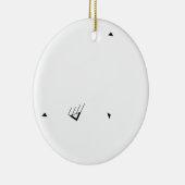 Laatste aangepaste tekst logo keramische Ornament (Rechts)