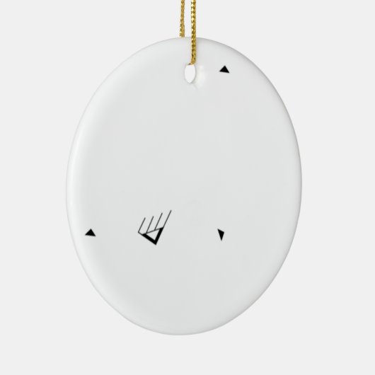 Laatste aangepaste tekst logo keramische Ornament (Rechts)