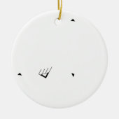 Laatste aangepaste tekst logo keramische Ornament (Voorkant)