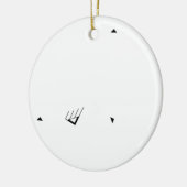 Laatste aangepaste tekst logo keramische Ornament (Links)