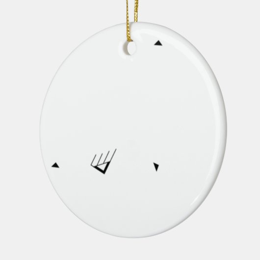 Laatste aangepaste tekst logo keramische Ornament (Links)