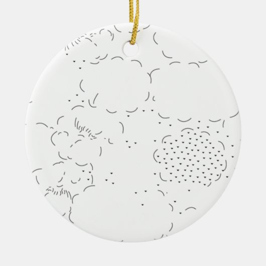 Laatste aangepaste tekst logo keramische Ornament (Voorkant)