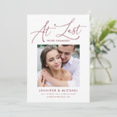 Laatste aankondiging van het Burgundy Photo Verlov (Staand voorkant)