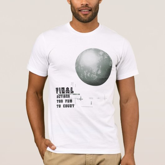 Laatste acties te weinig om te tellen t-shirt (Voorkant)