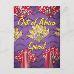 Laatste Afrikaanse golvende traditionele modepatro Briefkaart
