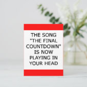 laatste aftellen van liedjes nu je hoofd speelt briefkaart (Staand voorkant)