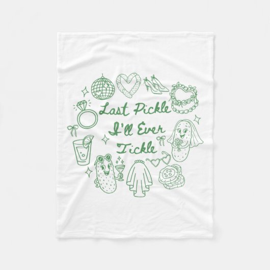 Laatste Augurk Die Ik Zal Kietelen Grappige Augurk Fleece Deken (Voorkant)