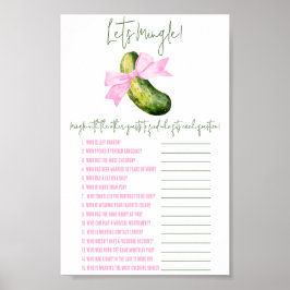 Laatste augurk, laten we douchespel mengen poster