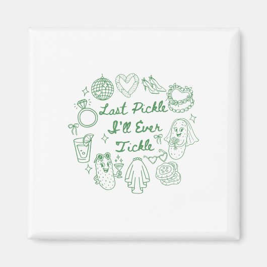 Laatste augurk zal ooit kietelen grappige augurk v magneet (Voorkant)