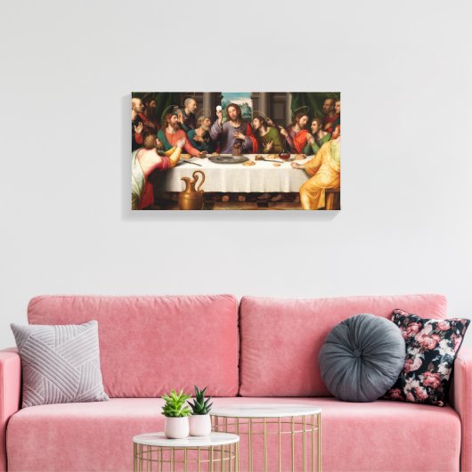 Laatste Avondmaal Canvas Afdruk (Insitu (Woonkamer))