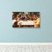 Laatste Avondmaal Canvas Afdruk (Insitu (Houten vloer))