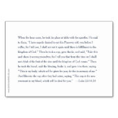 Laatste Avondmaal, Lukas 22, Kaart voor de week (Achterkant)