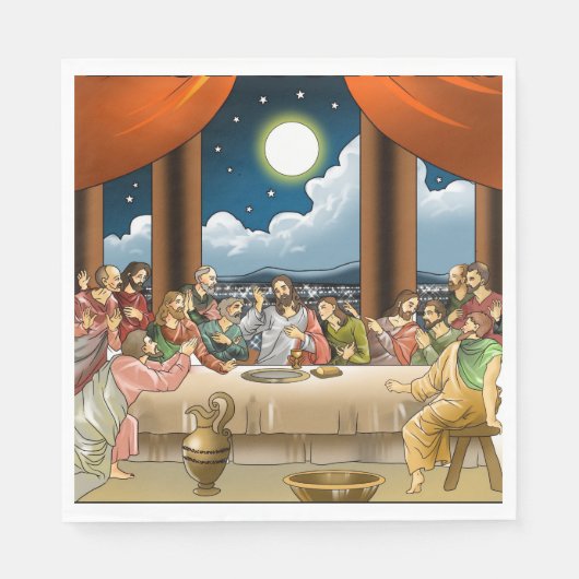 Laatste avondmaal papieren servetten (Voorkant)