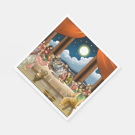 Laatste avondmaal papieren servetten (Hoek)