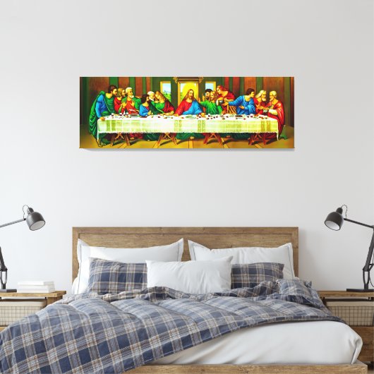 Laatste avondmaal stretched canvas Print (Insitu (Slaapkamer))