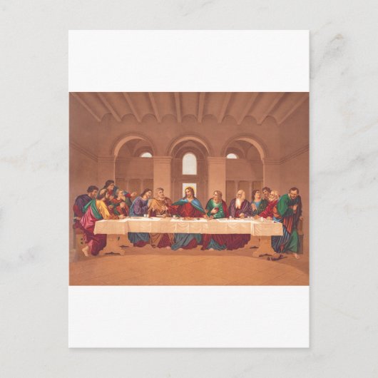 Laatste avondmaal van Jezus Christus Briefkaart (Voorkant)