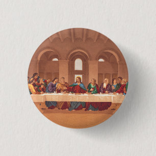 Laatste avondmaal van Jezus Christus Ronde Button 3,2 Cm