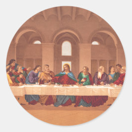 Laatste avondmaal van Jezus Christus Ronde Sticker