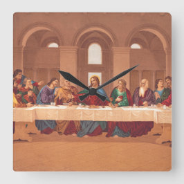 Laatste avondmaal van Jezus Christus Vierkante Klok