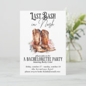 Laatste Bash in Nash Bachelorette Party Floral Kaart (Staand voorkant)